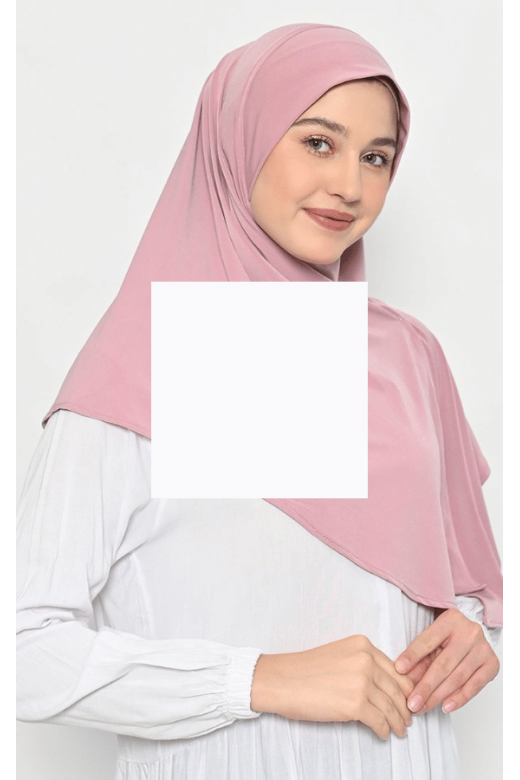 Segitiga Instan Oval Kania Dusty Pink